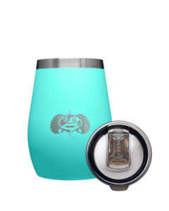 Drinkware: Toadfish Non-tipping 10oz Insulated Stainless Steel Wine Tumbler With Easy Slide Lid