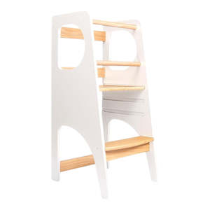 Toddler Tower Montessori Style Kitchen Helper (White)