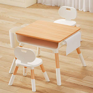 Toddler Tables And Chairs Nz: Large Adjustable Montessori Kids Table & Chair Set – Art Desk with Storage
