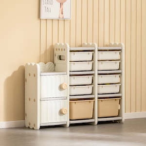 Modular Kids Toy Storage Shelf with Bins – Multi-Tier Organizer Unit