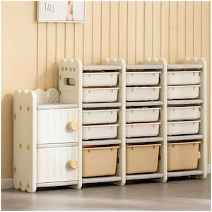 Modular Kids Toy Storage Shelf with Bins – Multi-Tier Organizer Unit