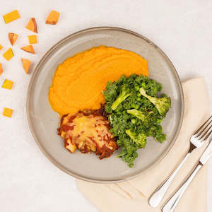 All: Chicken Parmigiana with Mash and Greens