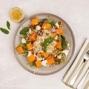 Pesto Chicken, Pumpkin, Feta & Quinoa Salad