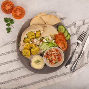 All: Falafel with Flatbreads & Salsa (V)