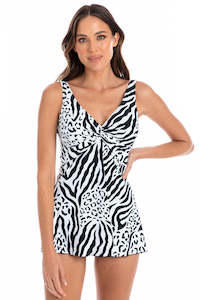 Swimdress: Mara Swimdress Twist One Piece Swimsuit