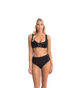 Final Sale: Black Eyelet Bikini Set (Final Sale)