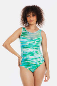 New: Mornington Mesh High Neck Chlorine Resisant One Piece Swimsuit