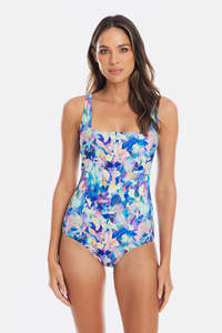 New: Acadia Square Neck Chlorine Resistant One Piece Swimsuit