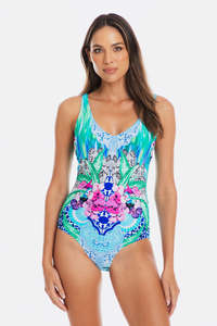 Granada V Neck Plunge One Piece Swimsuit