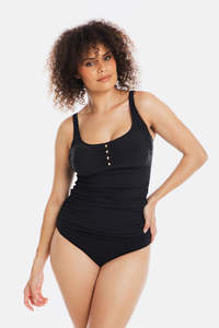 Tankini 1: Black Microfibre Tankini Underwire Set
