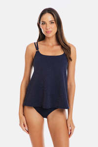 Tankini 1: Luxe Navy Tankini A-Line Set