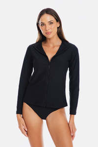 Black Microfibre Long Sleeve Rashie