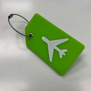 Travel: Silicone Luggage Tag - Bright Green