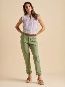 Brakeburn: Blake Turn Up Trousers - Green