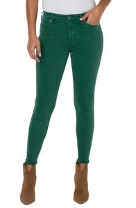 Sale: Liverpool Abby Ankle Skinny with Fray Hem - Serpentine