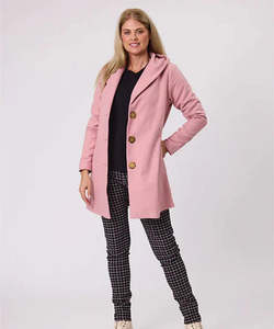 Mackenzie Hooded Coat - Pale Pink