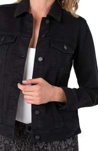 Jackets: CLASSIC JEAN JACKET - BLACK - clearance