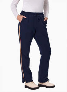 Pants: Zurri Fleece Pant - Navy
