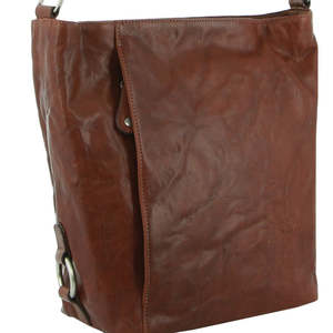 MILLENI CHESTNUT NAPPA LEATHER HANDBAG