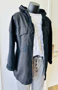 Suzy D: Suzy D Bridget Longline Jacket with Hood - Black