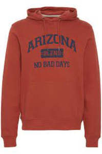 Blend Menswear: Blend Arizona Print Hoodie - Burnt Henna
