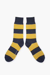 Brakeburn Socks: BRAKEBURN MENS YELLOW STRIPE SOCKS