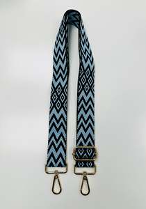 Accessories All: Fashion Bag Strap - Baby Blue Aztec