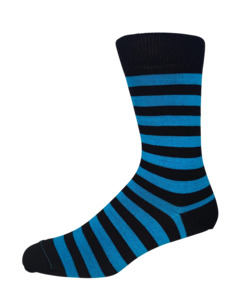 Bright Stripe Merino Socks - Turquoise