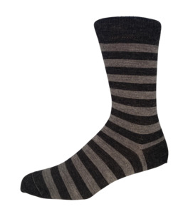 Bright Stripe Merino Socks - Silver