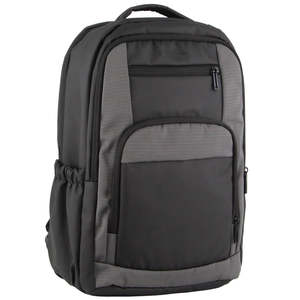 School: PIERRE CARDIN TRAVEL & BUSINESS BACKPACK WITH BUILT-IN USB PORT - GREY