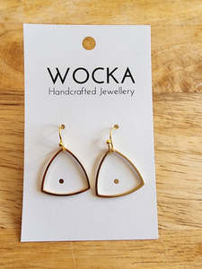 Jewellery: Gold Triangle Earrings