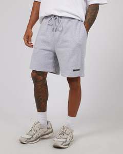 Mens Shorts: Fleece Track Shorts - Grey