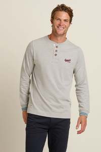 Mens Tops: Grey Henley