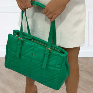 Vegan Leather: MILLENI VEGAN LEATHER BAG -- GREEN