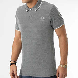 Blend Menswear: Blend Nate Polo Shirt - Black/Grey