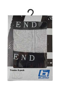Blend Menswear: BLEND TRUNKS - BLACK/GREY 2 PACK