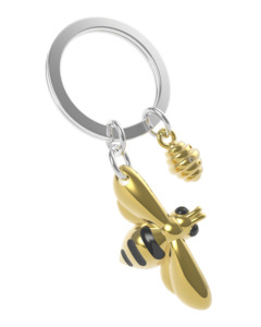 Entire: Honey Bee Keychain with Hive Charm