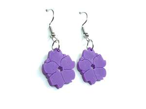 Jewellery: Poroporo Earrings - Purple