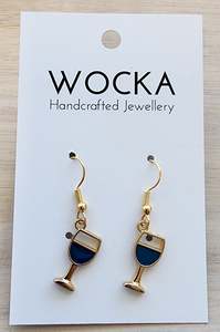 Jewellery: Blue Drink Earrings