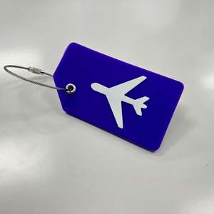 Travel Accessories: Silicone Luggage Tag - Purple
