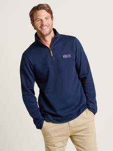 Navy Quarter Zip Sweat