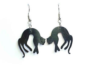 Pick Up Cats Earrings - Black