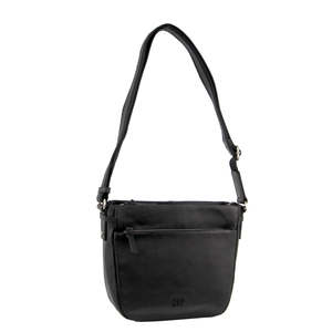 Gap: Leather Cross-Body Handbag - Black