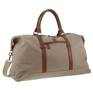 Unisex Canvas Overnighter - Khaki