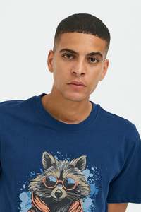 Just Landed: Blend Racoon Tee - Blue