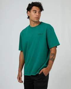 Just Landed: St Goliath Essential Script Tee - Tide Green