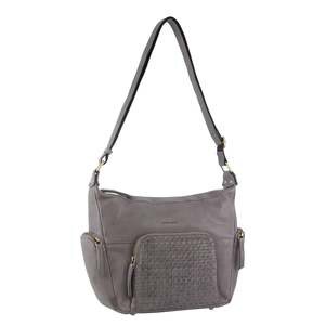 Womenswear: Pierre Cardin Woven Embossed Leather Handbag - Teal