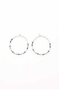 Gift Ideas: Stilen Maddi Hoop Earrings - Blue