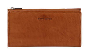Womenswear: PIERRE CARDIN LEATHER WALLET - COGNAC