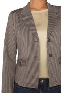 Just Landed: Peplum Blazer - Sand Stripe